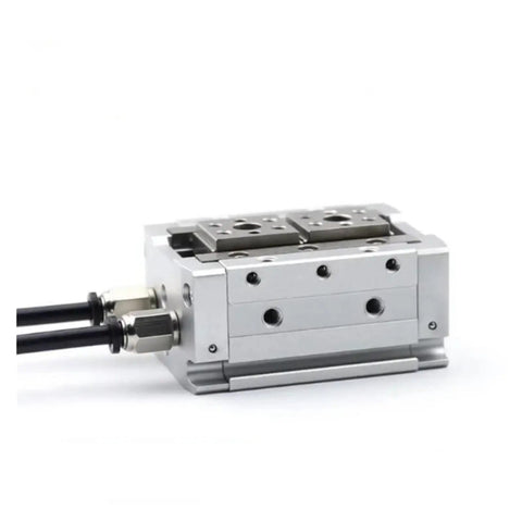 Heavy Duty Thin Finger Air Cylinder Actuator Built Like A Tank For Tight Bay Installations, 16mm bore, aluminum body.
