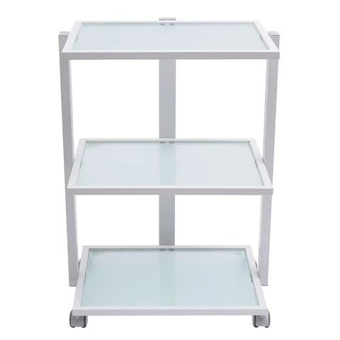 Three Tier Beauty Cart On Wheels With Heavy Duty 330 Lb Capacity All Purpose Rolling Trolley Organizer For Salon Spa Bathroom Laundry