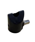 Universal Electronic Drum Cymbal Holder Locator Arm Positioner, black steel clamp, prevents rotation and slipping for better control.