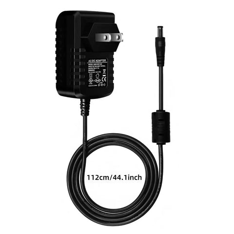 Pro Grade Guitar Pedal Power Supply Adapter 9V DC 1A 1000mA With Negative Tip Output showing AC plug and 112cm cable
