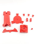 Next Level Precision Open Source Diy 3D Scanner Kit Featuring Red Injection Molded Parts laid out on a white background.