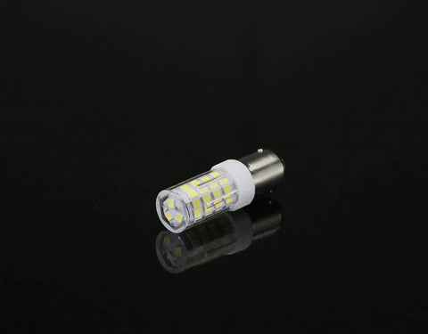 LED Dope Sewing Machine Light Bulb BA15D Bayonet Base 110 130V T3 T4 C7 S6 4W Daylight 6000K Replaces 40W Halogen No Dimmer 2 Pack Energy Saving Low Heat Bright White, LED bulb with BA15D base