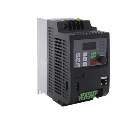 Hardcore 5.5KW VFD Drive 380V 3 Phase Motor Speed Controller front view with keypad and terminal block