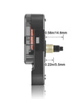Side view of 12888 Quartz Wall Clock Movement Mechanism DIY Repair Tool with dimensions, highlighting step movement precision.