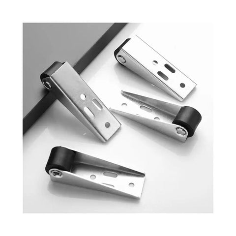 Heavy Duty Anti Sag Rollers For Wooden Garden Gates With Silent Ball Bearings And Floor Saving Pads Solid As A Rock, set of four metal rollers.
