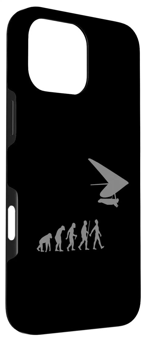 Black Dope Hang Glider Art Case For iPhone 16 Pro Max with evolution and hang glider design