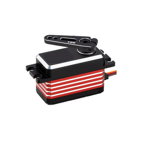 High Performance RC Servo With Steel Gears And Coreless Build Delivers Hella Fast Zero Point One Second Response Along With 35 Kg Cm Torque At Eight Point Four Volts Includes Forty Five Millimeter Arm for RC cars.