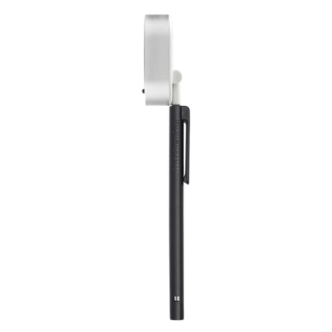 Side view of Digital Instant Read Kitchen Thermometer with Pivoting Backlit Display in black