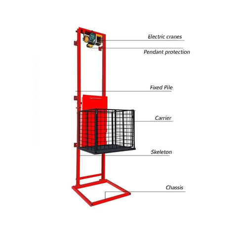 Professional Grade Electric Hydraulic Lift Platform Portable Scissor Flatbed Cart with electric cranes and safety features.