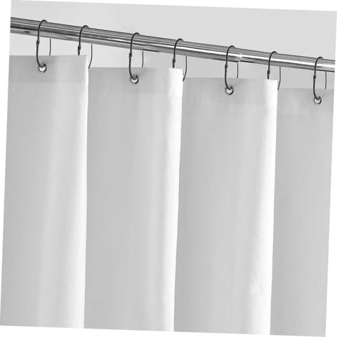 12 Pack Oval Shower Curtain Hook Rings Rust Resistant Decorative Hooks For Bathroom Easy Glide No Fuss Shower Curtain Hanging Rings For Standard Rods Heavy Duty Waterproof And Durable displayed on shower rod with curtain