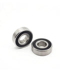 Beefy Heavy Duty Stainless Steel Deep Groove Ball Bearing 25x47x12 mm ABEC 5 S6005 2RS S6005RS with double rubber cover, two shown.