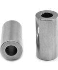 Bulletproof Number 6 Size 18-8 Stainless Steel Round Spacers Measure Dead-On At 15/16 Inch Long With An Accurate 5/16 Inch Outer Diameter For Rock Solid Mechanic Builds And No-Fuss Auto Repair Projects Pack Of One Hundred, showcasing two stainless steel round spacers.