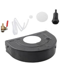 Heavy Duty Angle Grinder Shield Set With Water Pump Compatibility showing steel and copper dust-free wet cutting guard