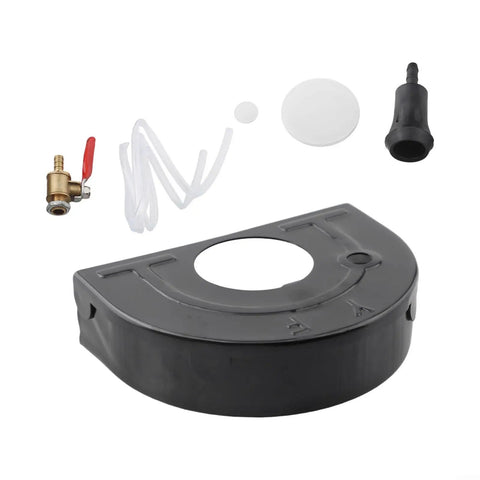 Heavy Duty Angle Grinder Shield Set With Water Pump Compatibility showing steel and copper dust-free wet cutting guard