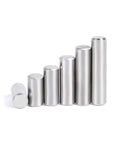 Go To Stainless Steel Dowel Pins, solid cylindrical with smooth finish and chamfered ends, 18mm length, multiple diameters, set of 5