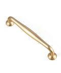 Six Pack 5 Inch Center To Center Modern Champagne Bronze Cabinet Pulls with sleek tapered handles.