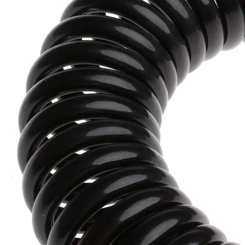 Heavy Duty Flexible Polyurethane Recoil Air Hose Featuring Automatic Snap Back Retrieval and Rock Solid Kink Resistant Build close-up of coiled design
