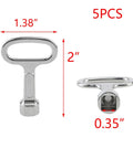 5Pcs Square Socket Wrench Keys 2 Inch By 1.5 Inch Mini Spanner Set For Drawers And Electric Cabinets Durable Zinc Alloy Wear