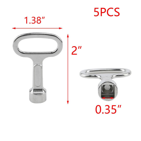 5Pcs Square Socket Wrench Keys 2 Inch By 1.5 Inch Mini Spanner Set For Drawers And Electric Cabinets Durable Zinc Alloy Wear