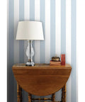 Top Shelf Classic Traditional Leather Grain Vinyl Wallpaper Hella Durable Type Ii Commercial Grade Wallcovering Built Tough For Offices And Event Spaces Professional Paste Applied Custom Print on blue striped wall.