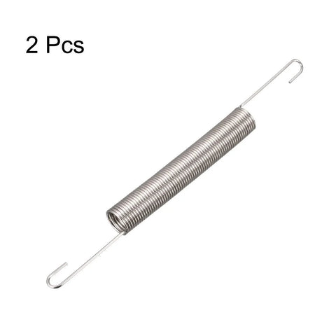 uxcell extension spring, dual-hook, 0.9mm wire, 10mm OD, 120mm length, steel, 2 pcs