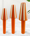 Three orange spindle cleaning tools with wool felt for CNC machining centers BT30 BT40 BT50, reduces static buildup