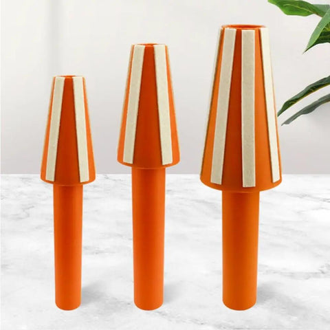 Three orange spindle cleaning tools with wool felt for CNC machining centers BT30 BT40 BT50, reduces static buildup