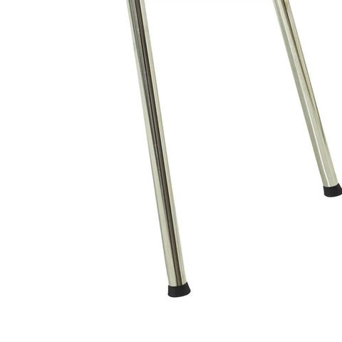 Metal chair legs with black rubber feet pads, showcasing Adjustable Rubber Furniture Feet Pads With Screws M10, No Slip Black Bumper Pads.