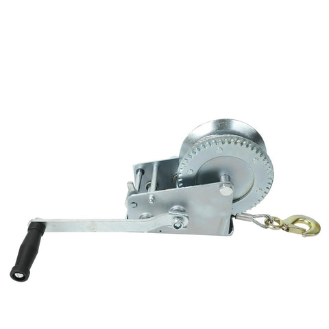 Beefy 3500 Lb Hand Winch With 33 Foot Cable Hardened Steel Dual Gear Manual Crank Winch For ATV RV Boat Trailer Truck Marine Use With Hook Built To Tackle Tough Lifts