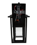 Back view showing wiring of Seeded Glass Outdoor Wall Light With Dusk To Dawn Sensor, 1000 Lumens Of Warm 3000K Glow.