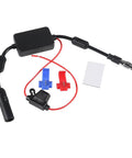 Boost Your Car Audio With FM AM Radio Antenna Signal Amplifier Featuring 12 Volt Power Supply And DIN Plug Connector For Ride Truck SUV Easy Install Copper Signal Wire Anti Interference Receiver Booster showing components