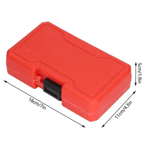 Super Cool 10 Piece Screw Extractor Set Made From Tough Chrome Moly Steel To Rip Out Stripped Bolts and Broken Fasteners With Ease Featuring Red Storage Box For Easy Tool Organization, red case 18x11x5 cm