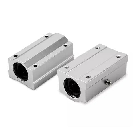 One Piece Linear Motion Ball Bearing Slider Block Bushing SC20LUU, metal construction, 20mm bore, ideal for CNC machines and 3D printers.