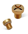 Radiator Coolant Expansion Tank Bleeder Screw With Tough Rubber O Ring Sweet Fitment For Bmw X3 X5 Z3 Z4 325i 328i 525i 528i showing brass screw with threaded base.