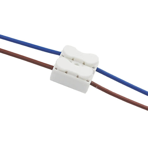 Spring Press Type Quick Wire Connector Terminal Blocks 50 Pcs Premium Barrier Block Set connecting blue and brown wires