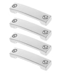 Heavy Duty Stainless Steel Bimini Top Eyelet Loop Pad Hardware 4 Pack Tie Down Straps Mounts For Boat Kayak Camper And Buggy With Noise Reducing Design And Versatile Strap Compatibility, four polished mounts