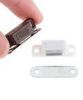 Pack Of 5 Magnetic Door Catches For Cabinets And Wardrobes Strong Magnetic Cabinet Latch White And Brown 27 By 10 Millimeter