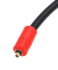 40cm Tire Inflator Extension Hose Clip Air Chuck Adapter External Thread Quick Connect Tube black hose red fitting