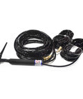 Water Cooled TIG Torch Kit for Heavy Duty Welding, 350 Amp Capacity, 25 Foot Length, 3 Piece Setup, black cables visible
