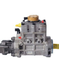 OEM Compatible Slick Replacement Fuel Injection Pump For Caterpillar Cat Engine C6.4 with yellow connectors and grey body.