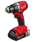 Badass Compact Brushless Cordless Drill Driver Kit With 18 Volt Lithium Ion Battery Power, red drill with battery for renovations.