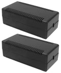 Sturdy Black Abs Plastic Junction Boxes For Electrical Components featuring Dust Proof Button Design With No Screws, top view of two boxes.