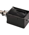 DC 12V Solenoid Electromagnet HS 1683B Push Pull Open Frame With 25mm Stroke And 80N Pull Force For Linear Motion Projects Plunger Spring Return Built Tough Copper Coil Actuator For Industrial DIY black open-frame solenoid with spring plunger and wires