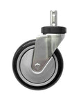 Rock Solid 5 Inch Replacement Casters For Rolling Wire Laundry Carts Sealed Bearing smooth swivel wheel with rubber tread.