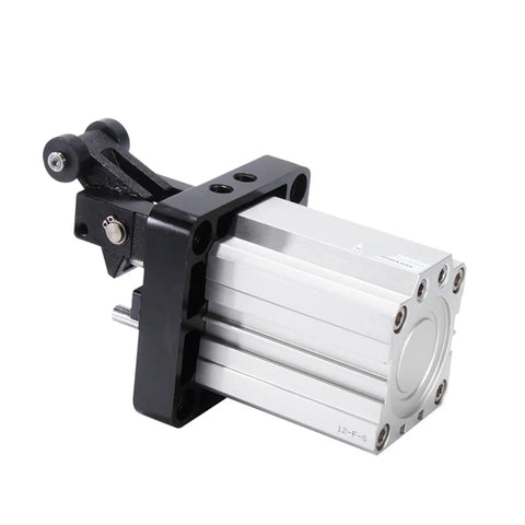 Heavy Duty Pneumatic Air Cylinder With Magnetic Tip For TWH TDH TTH Series mounted on a black fixture, showcasing its seamless design.
