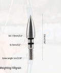 25 Pcs Archery Field Points 100 To 125 Grain Stainless Steel Arrow Tips With Case For Recurve And Compound Bow Target Practice