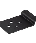 Slatwall Metal Plate Mount Backplate for Slatwall Panels, heavy duty, 3.4x2.2 in, rustproof, powder-coated black, with four holes.