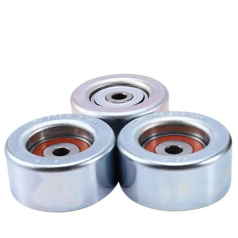 Upgrade Your Ride With This Solid Drive Idler Pulley Kit M63K For Toyota 4Runner And Tacoma 4.0L V6 Engines Replacing 16603-31040 Plus 16604-31020 Parts To Keep Things Smooth And Chill Under Hood. three metal idler pulleys with sealed bearings