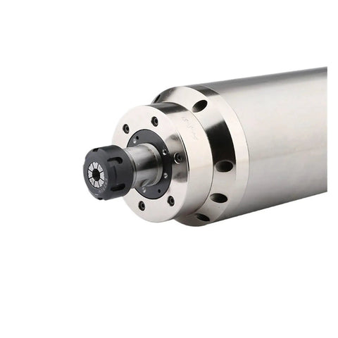 Beefy 5.5kW Water Cooled CNC Spindle Motor For Metal Engraving showing front view with heavy-duty bearings