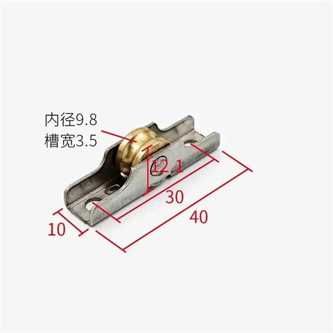 Four Pack V Groove Sliding Door Rollers Smooth Operator gliding wheel showing size and metal construction for cabinet upgrades.